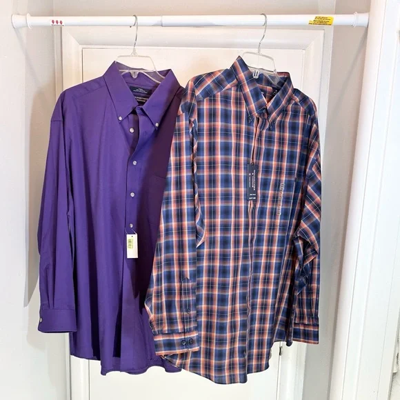 NWT Pair  Roundtree & Yorke Long Sleeve Shirt XXL - Picture 3 of 9